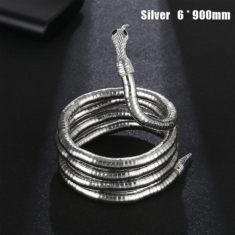 New Punk Hip Hop Metal Adjustable Gold Silver Snake Multi-function Necklace