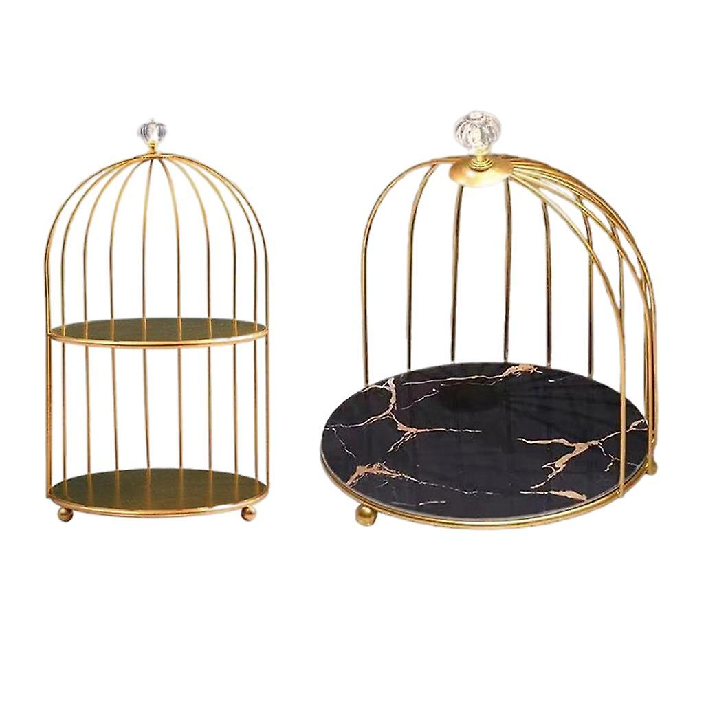 2x طائر قفص العطور منظم حامل كونترتوب ماكياج الرف 1 أو 2 الطبقات