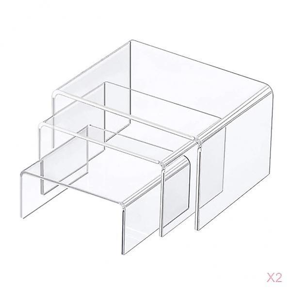Risers for Counters, Different U-shaped Display Stands Clear 6pcs