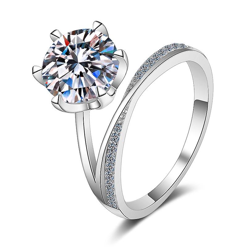 925 Sterling Silver Moissanite Ring