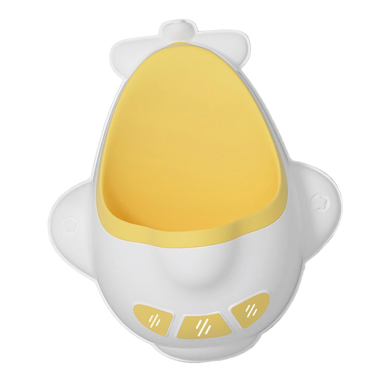 Kinder Junge Töpfchen Training Toilette Niedliche Ebene Wandmontiertes Töpfchen für Badezimmer Gelb