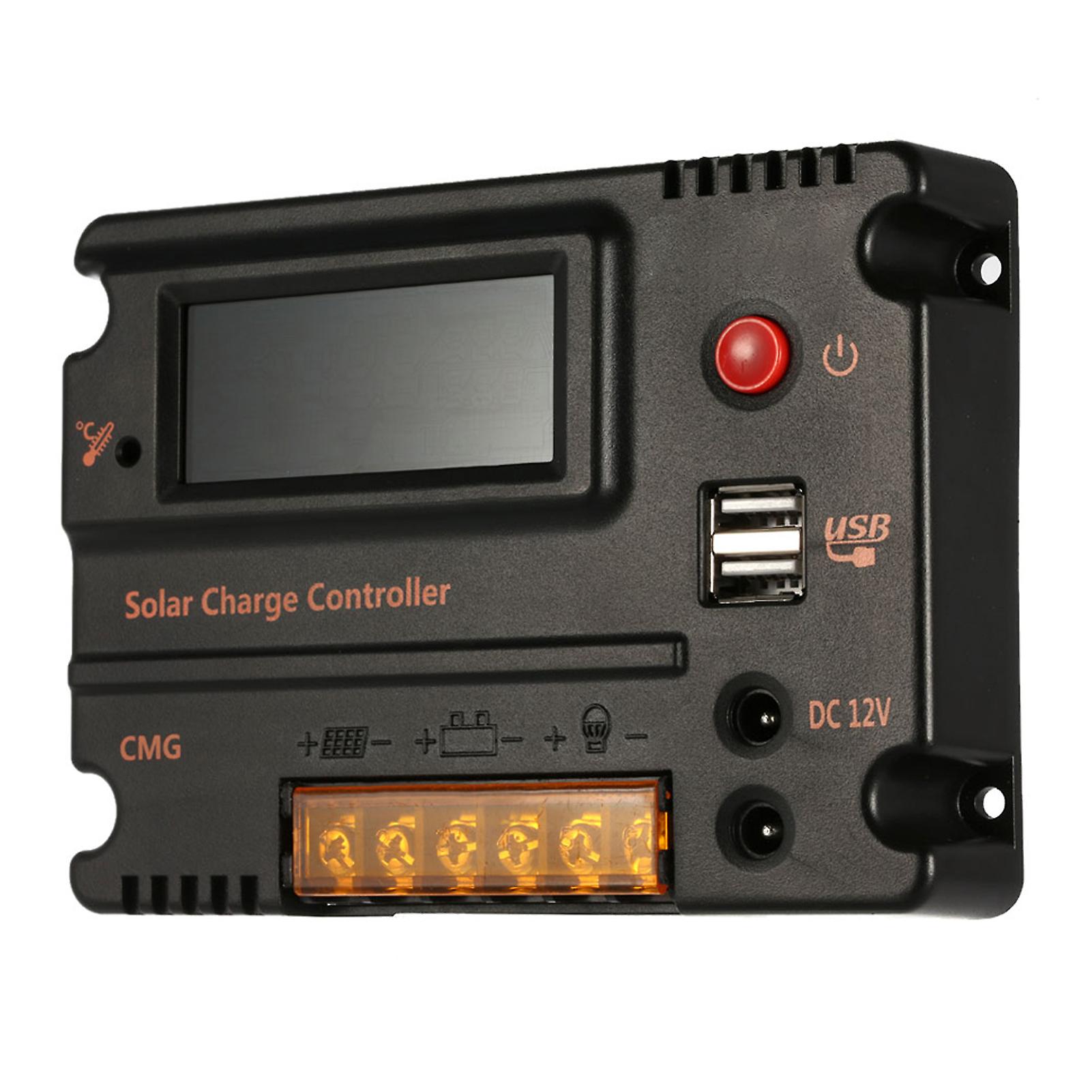 Lcd Solar Charge Controller Panel Battery Regulator Auto Switch