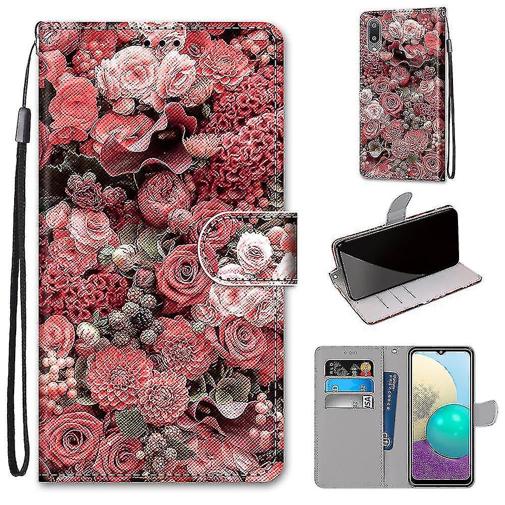 Compatible With Samsung Galaxy M02 Red Rose Mobile Case