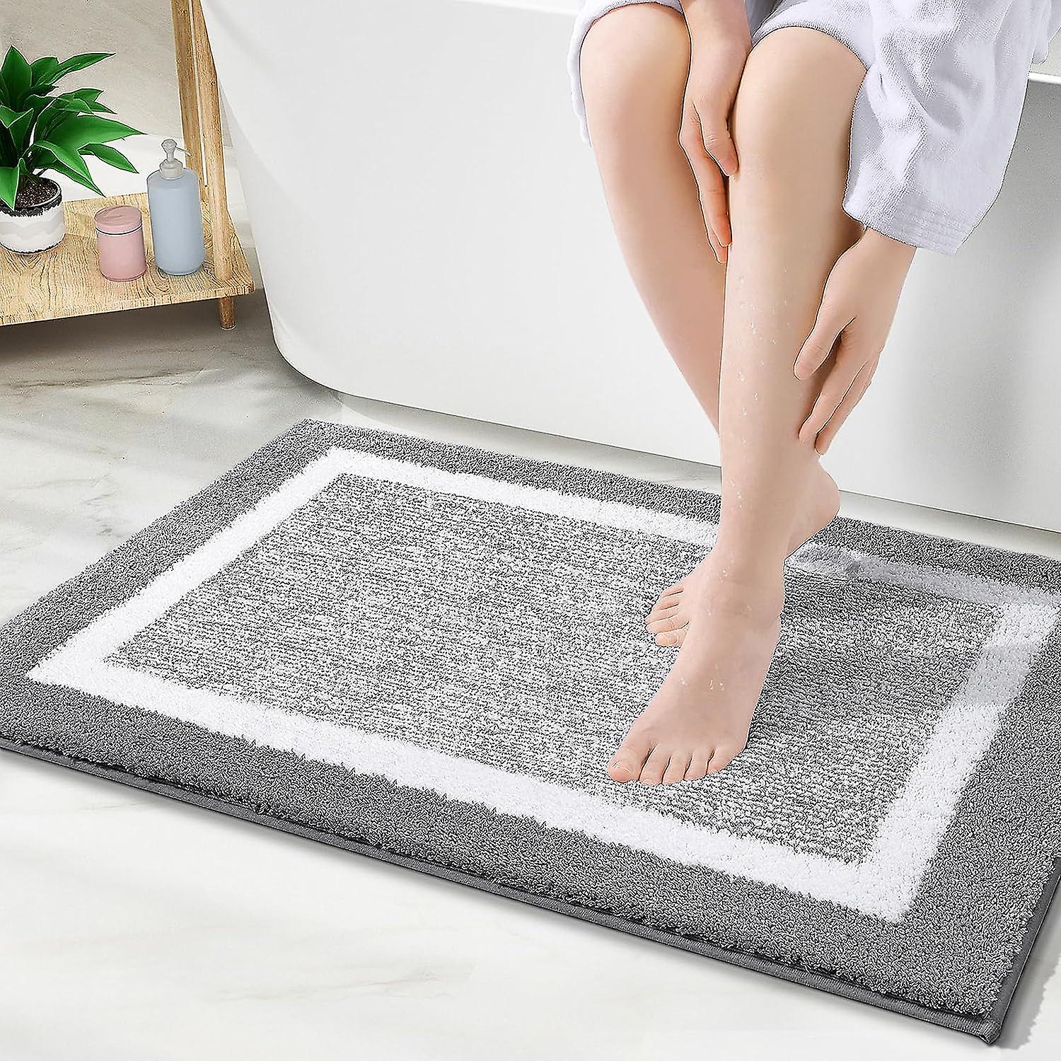 Bathroom Rugs 24x16, Extra Soft And Absorbent Microfiber Bath Mat, Non-slip, Machine Washable, Quick Dry Shaggy Bath Carpet, Suitable For Bathroom Flo