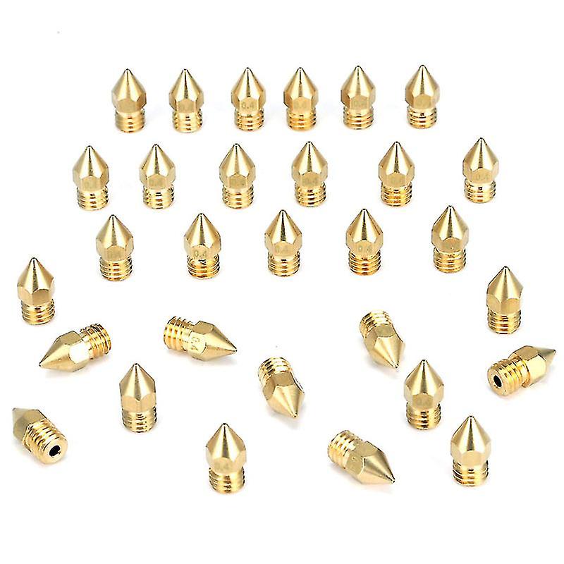 30 Pcs 3d Printer Extruder Nozzle-mk8 0.4 Mm Nozzle For 3 Anet A8 Mk8 -10 -10s S4 S5 3pro 5