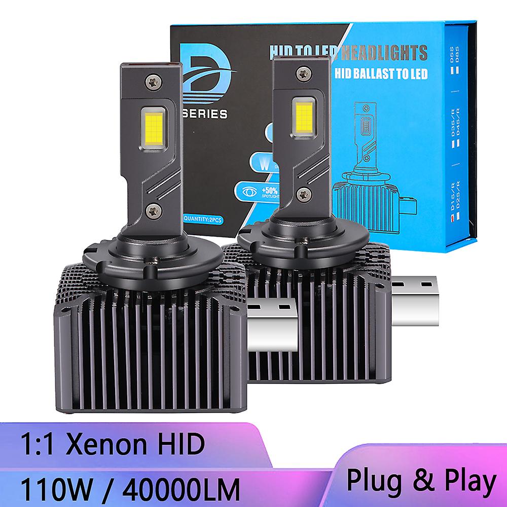 -40000lm1 Paire D1s D3s Phares Led D4s D5s D2s D8s Ampoules Auto Canbus Two-Face 40000lm 110w D1r D2r D3r D4r Auto Lamp 1: 1 Xenon Hid