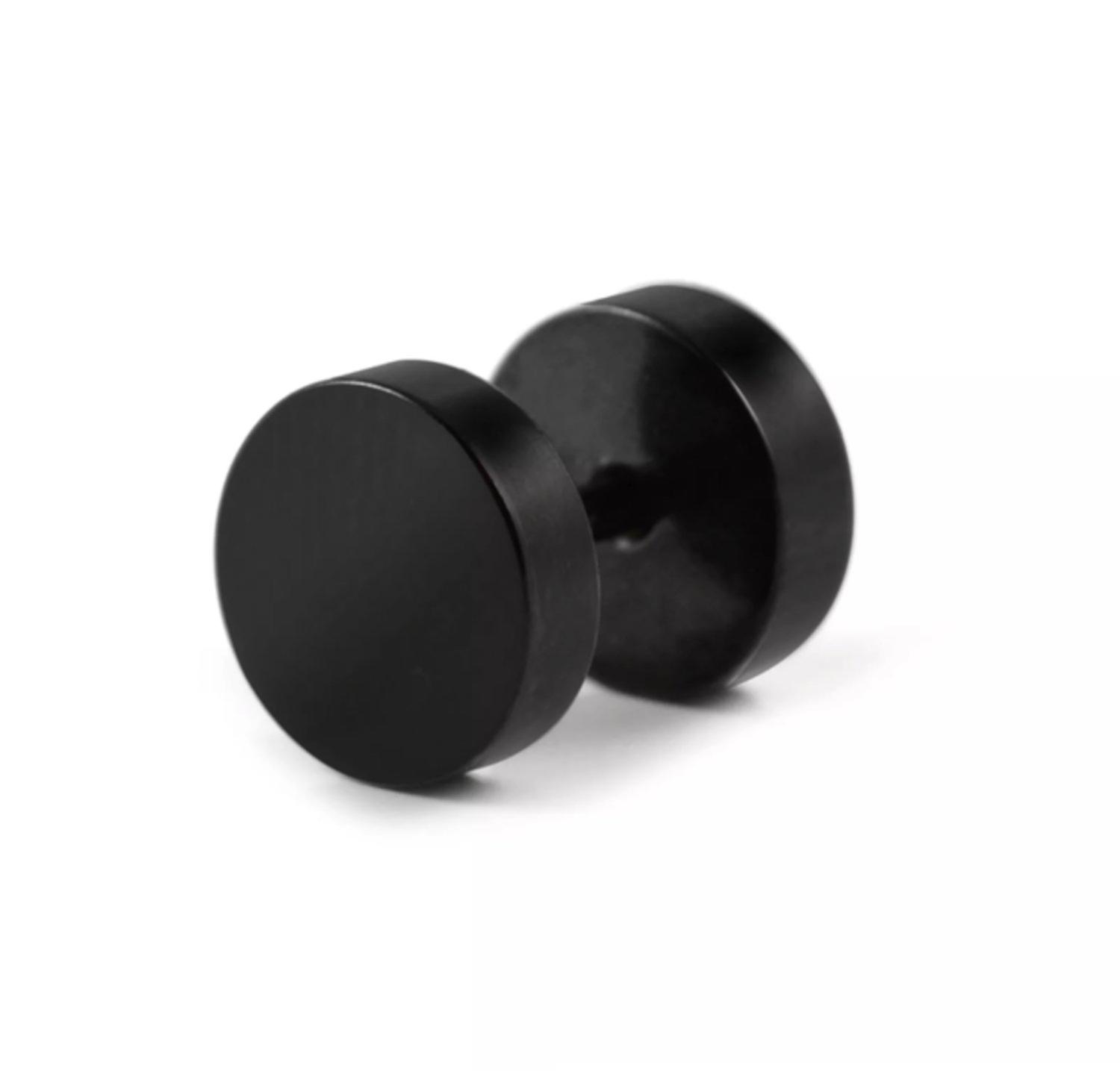 Fake Plug - Black- 6 mm/a pair