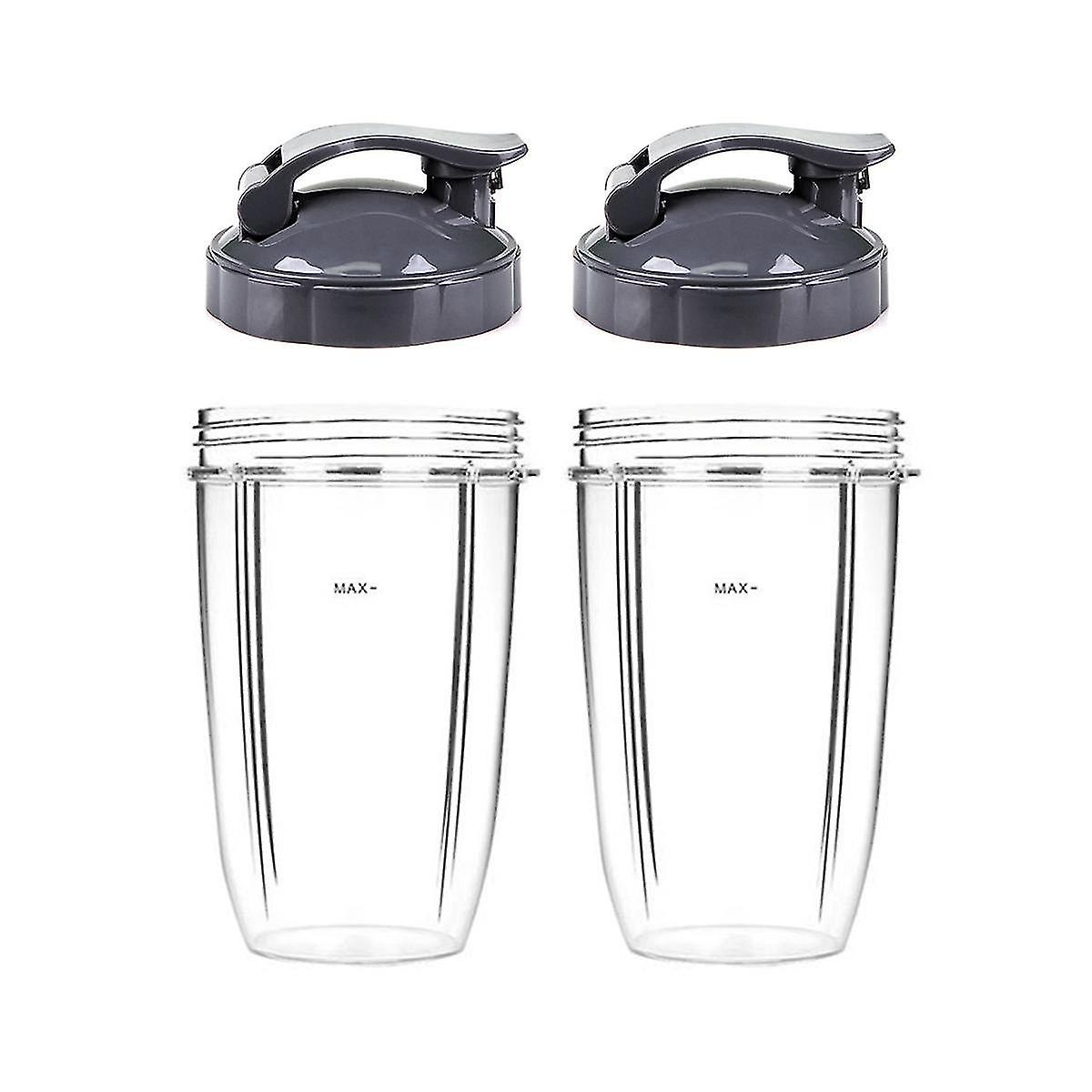 24oz Cups Set avec Flip Top To Go Lid pour 600w 900w Blender Juicer Mixer Juicer Accessoires
