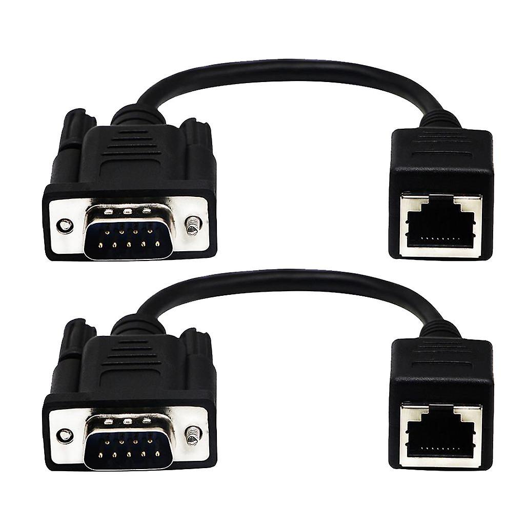 2PCS DB9 a Cable DB9 Cable Adaptador de Extensor Macho a Hembra Cable