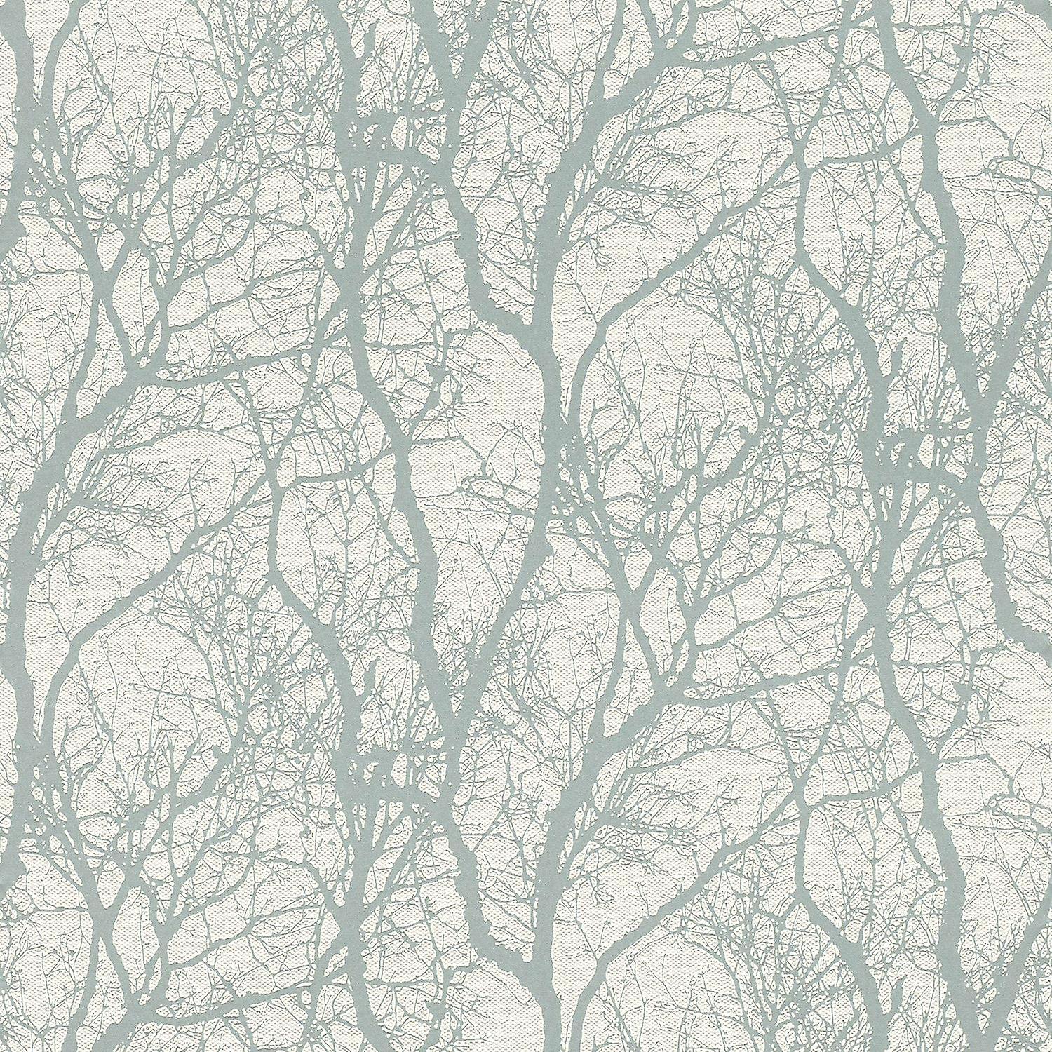 Rasch Glimmer Forest Silver Wallpaper
