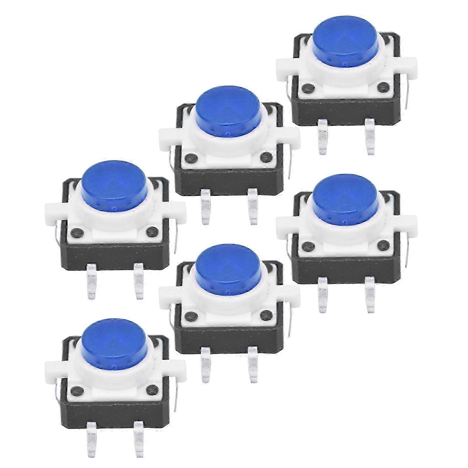 20PCS 12x12x7.3mm Tactile Push Button Switch LED Momentary Tactile Push Button SwitchBlue