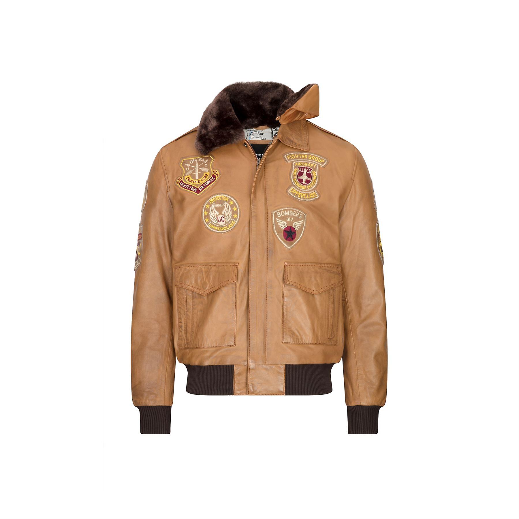 Mens Vintage Air force Flight Bomber Leather Jacket