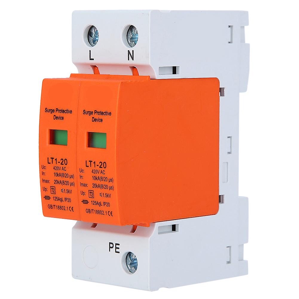 Surge Protection Device 2P LT120 20ka Orange Arc Module, Anti-Thunder Modular Appliance Protector for Electrical Systems
