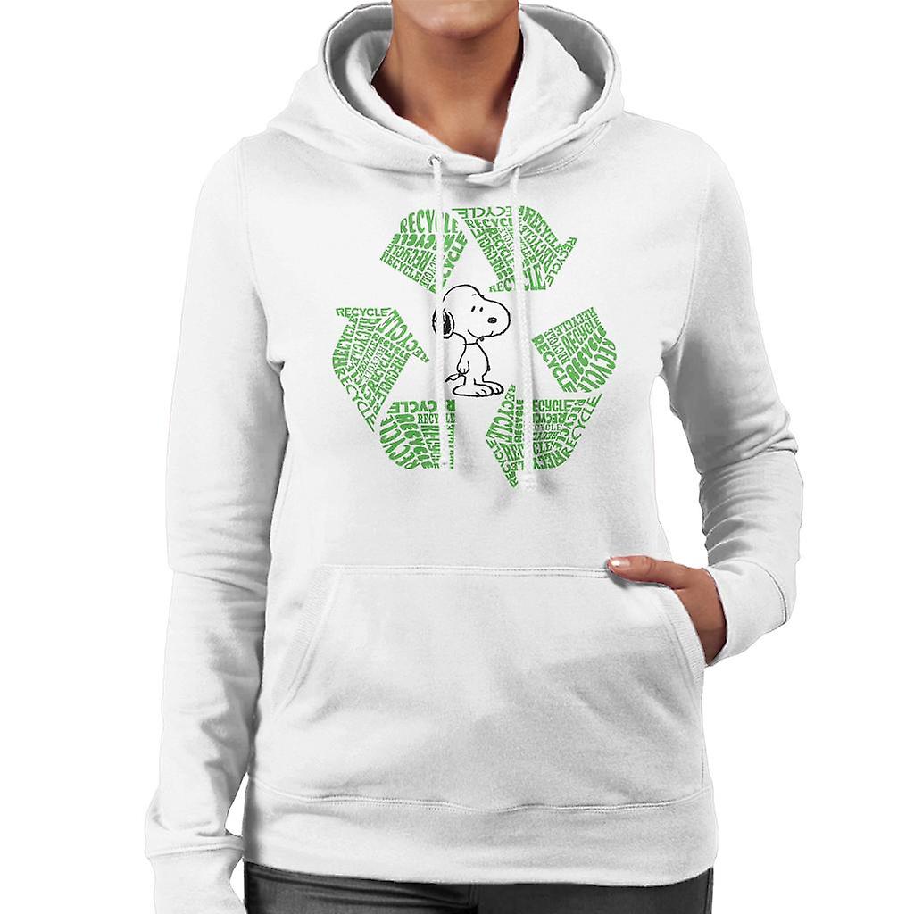 Peanuts Snoopy Recycle Sign Women's Hooded Sweatshirt