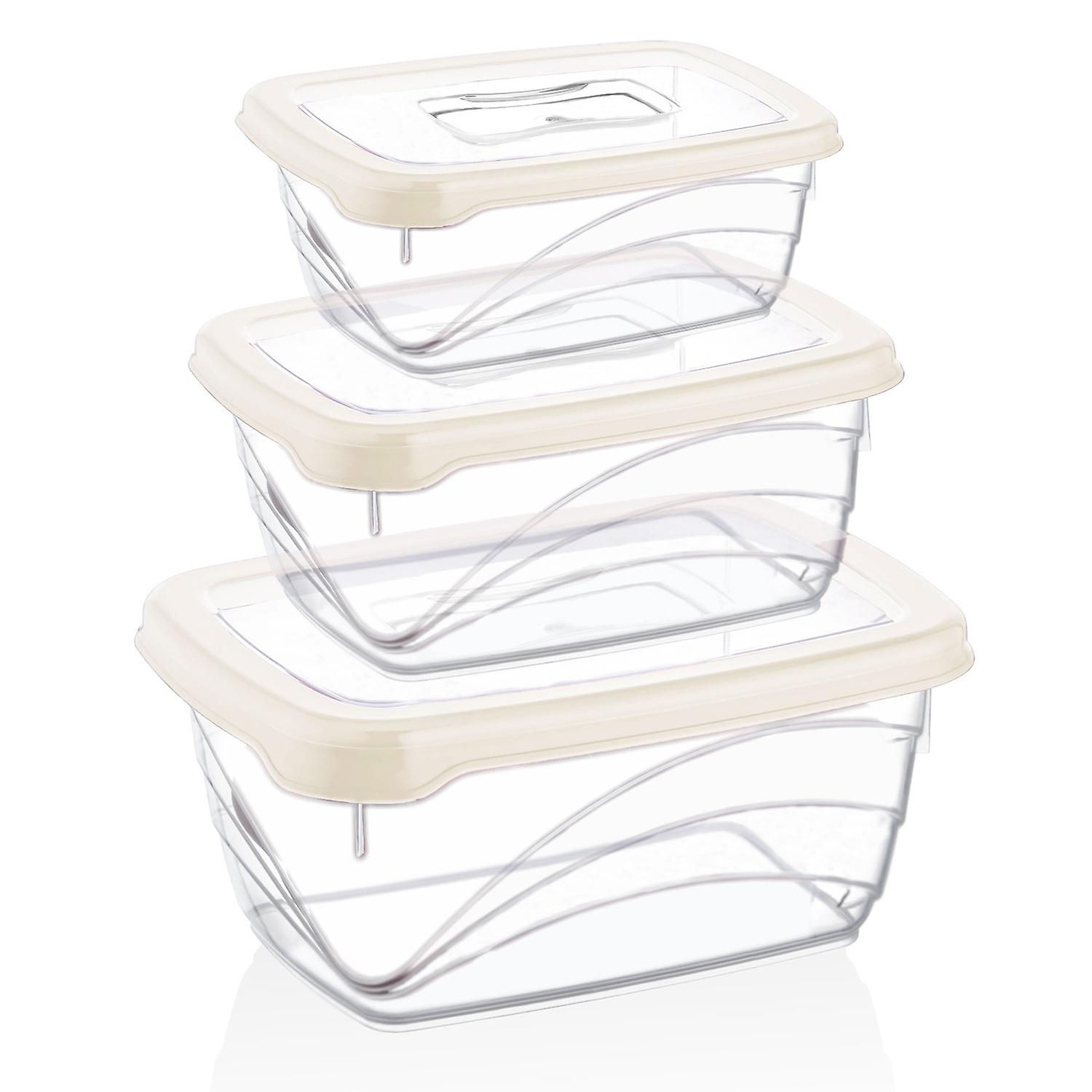 Herzberg 3 Pieces Extra Deep Bio Saver Box Set Ivory