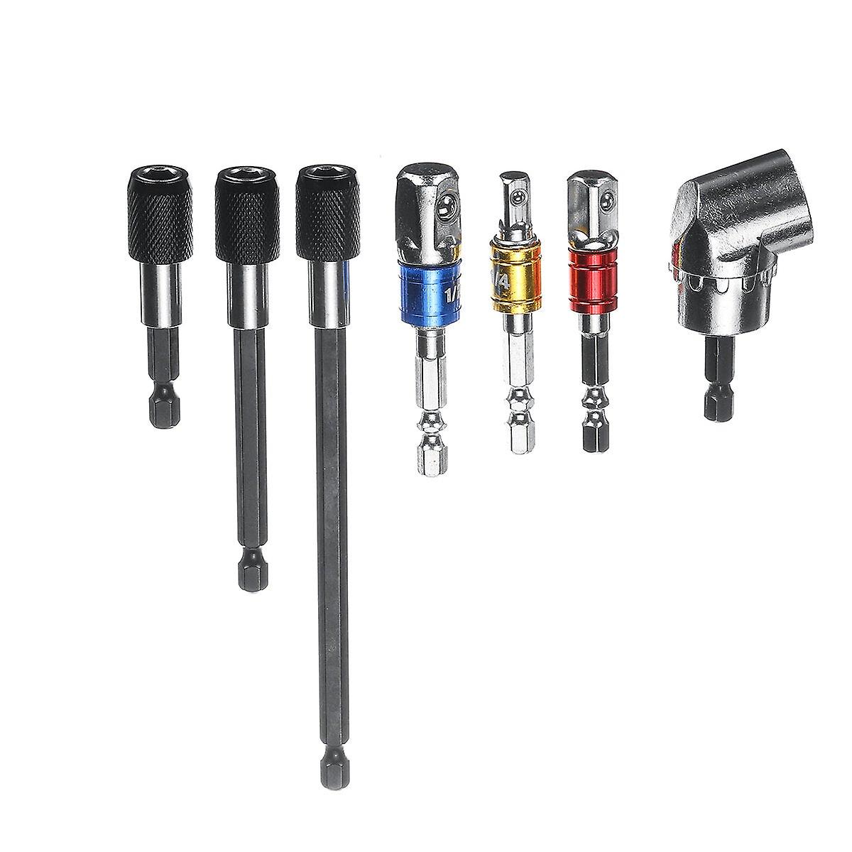 7Pcs 105 Degree Right Angle Driver Hex Screwdriver Bit Holder Screwdriver Driver Socket Repair Tool