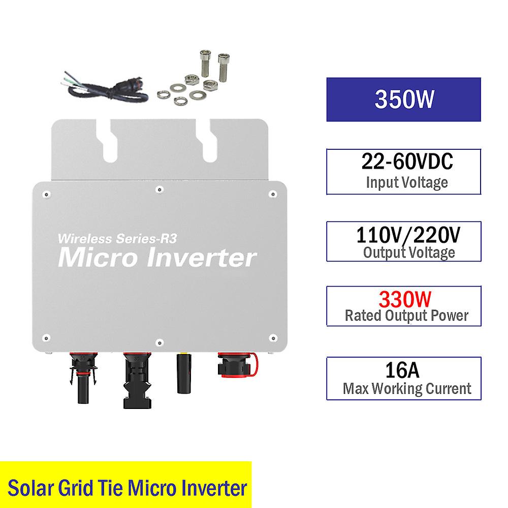 350W Wifi Solar On Grid Inverter Wireless Ip65 Waterproof With Pure Sine Wave Output For Solar Power System