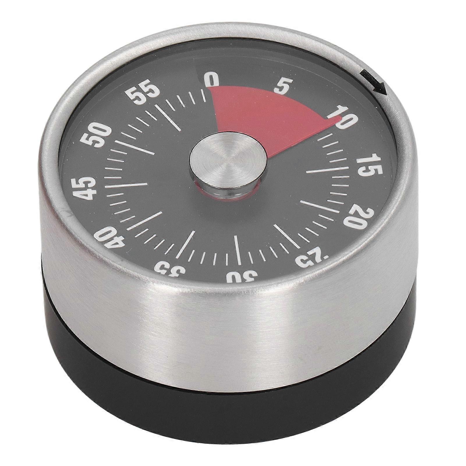 Magnetic Timer,DEWin Magnetic Timer Magnet Design Stainless Steel 70db Alert High Accuracy Visual Timer for Kitchen Cooking Management(黑色)