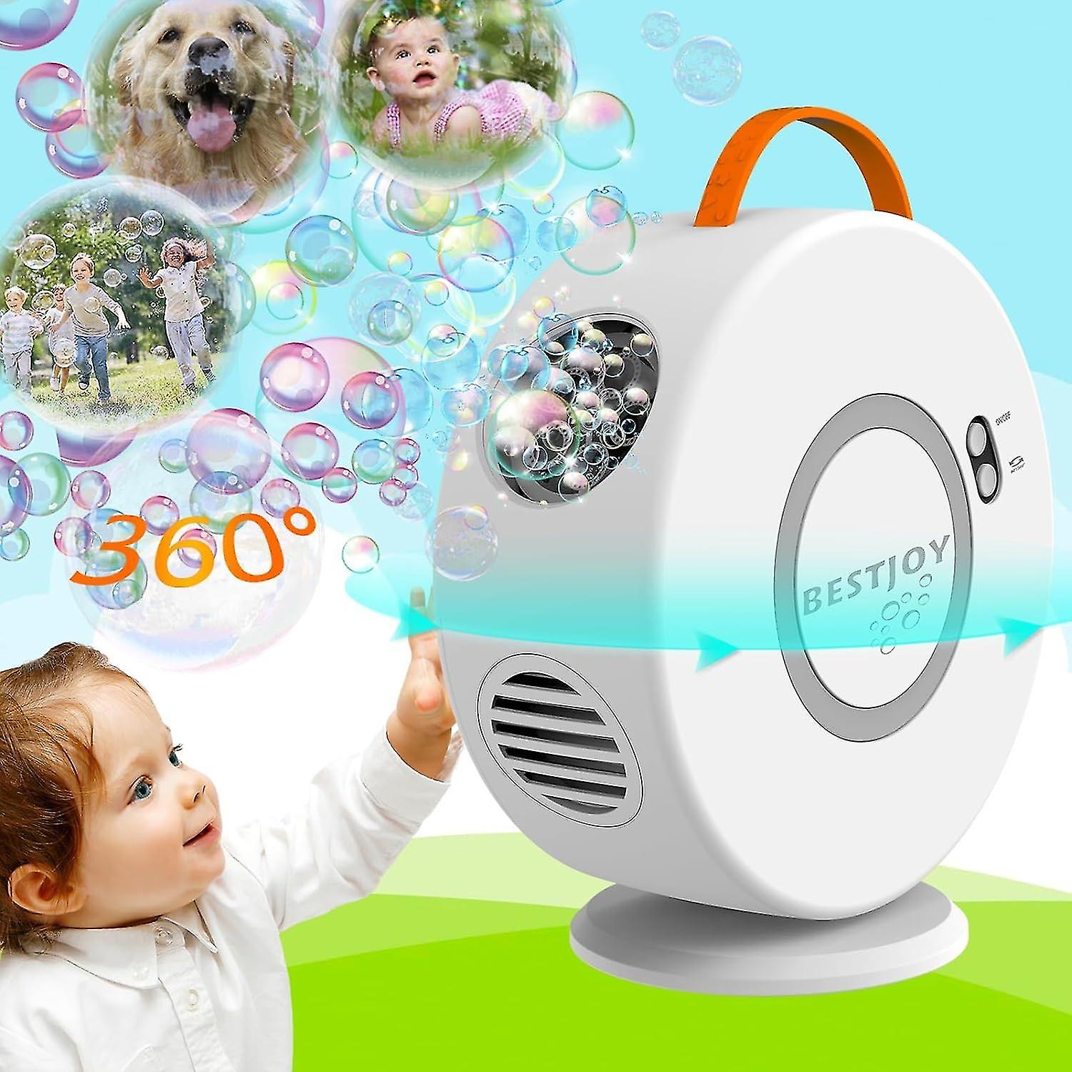 Bubble Machine For Kids Toddlers Ages 1-3-5, Rechargeable Bubbles Blower Maker For Christmas Birthda