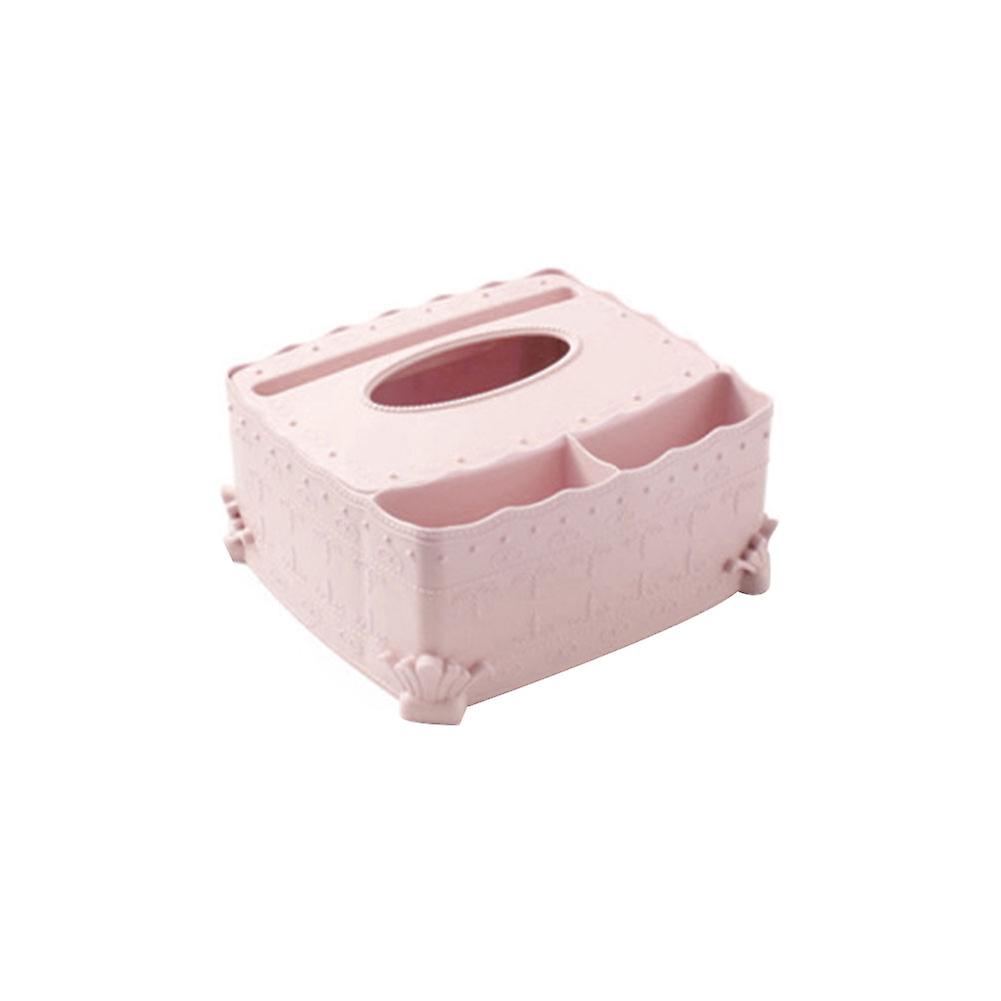 Multi functional Large Capacity Tissue Storage Box Pumping Paper Napkin (Pink)