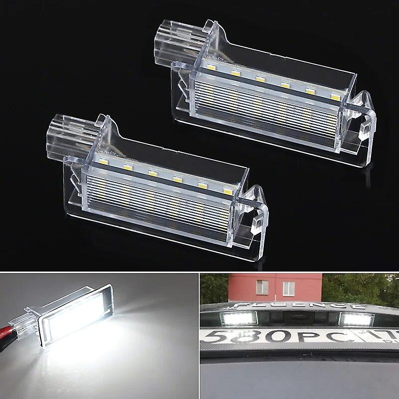 2xcanbus For Renault Espace Scenic Laguna Fluence Captur Modus For Dacia Duster Lodgy Logan White Led License Number Plate Light