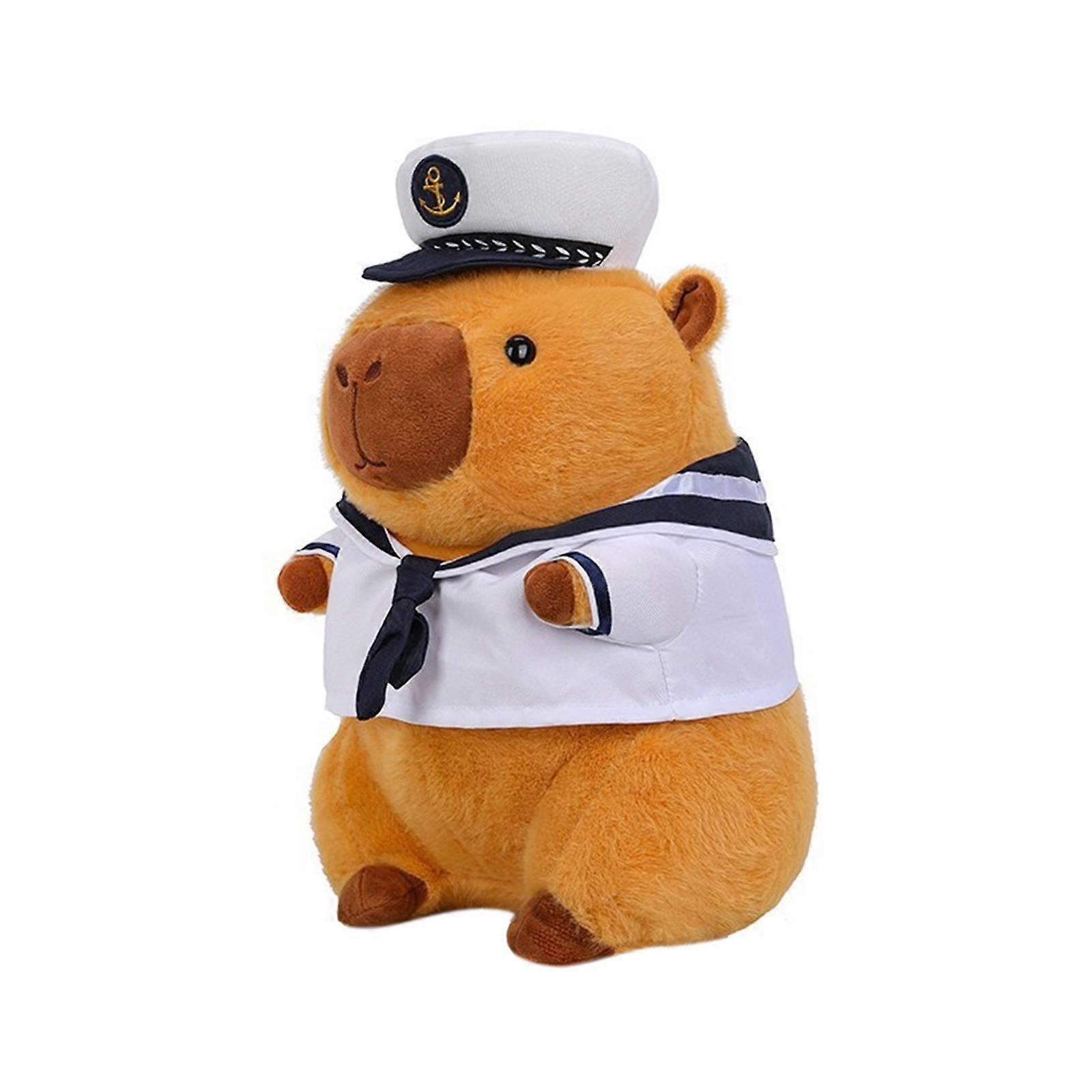 Capybara Plys Figur Huggable Cartoon Capybara Tøjdyr Til Gaver Voksne 25cm