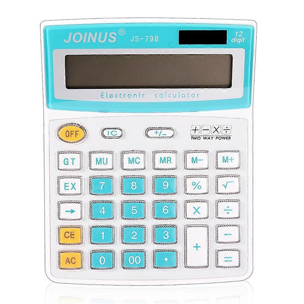 JS-798 Student Handheld Function Calculator Portable Electronic Calculator School Office (Blue)