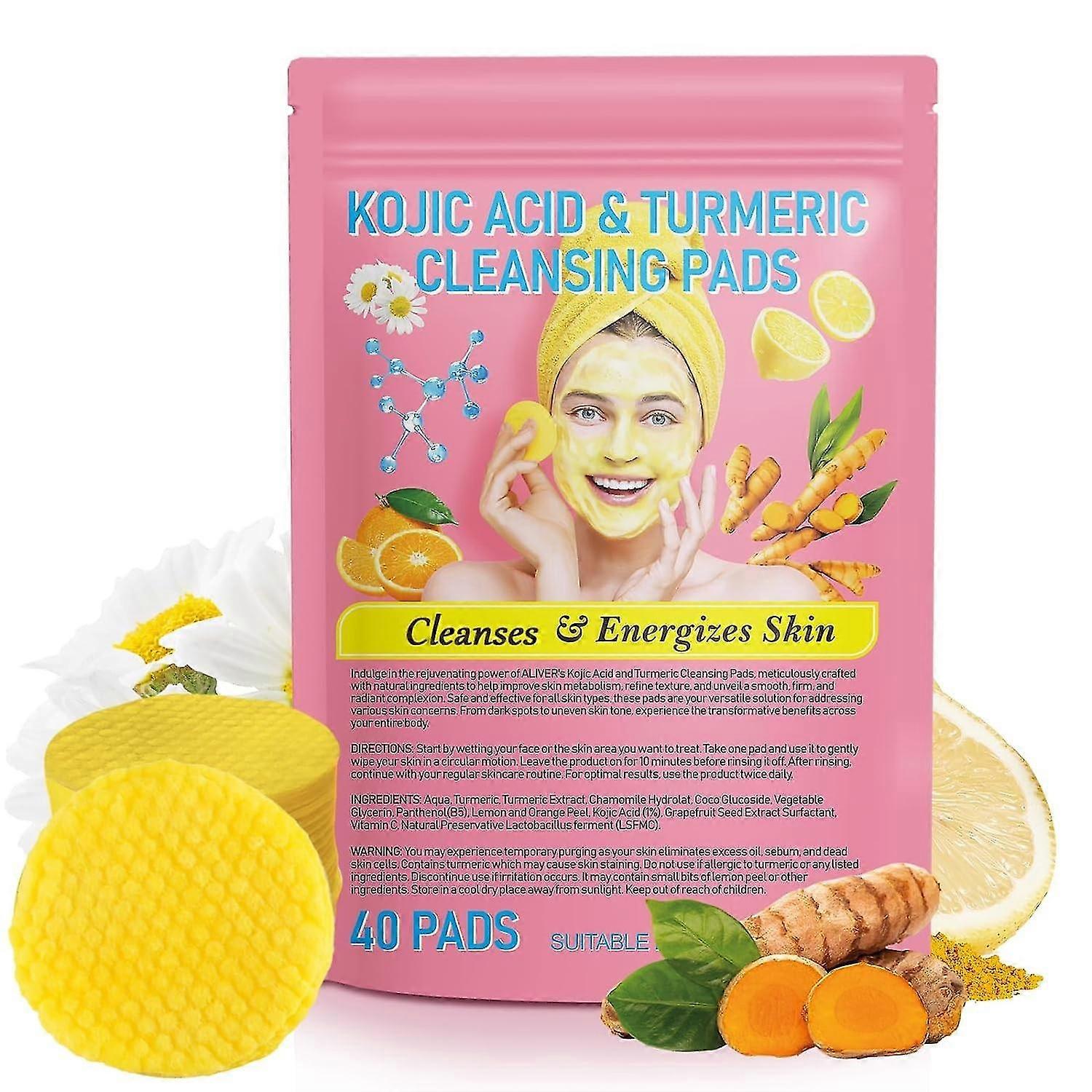1-3X Turmeric Cleansing Pads Gentle Skin Care Daily Cleansing Exfoliation