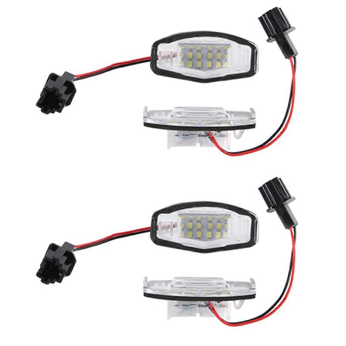 4 stuks auto led kentekenplaatverlichting kentekenplaatverlichting lamp voor Accord zwart