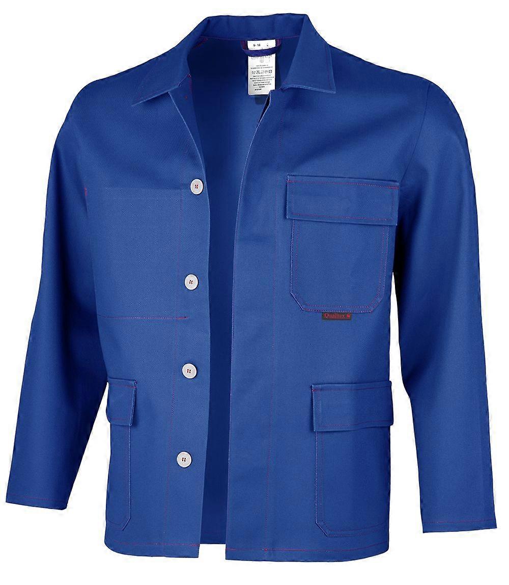 Qualitex Long Jacket 61940st - robust svetsjacka - ren bomull - hög flampunkt