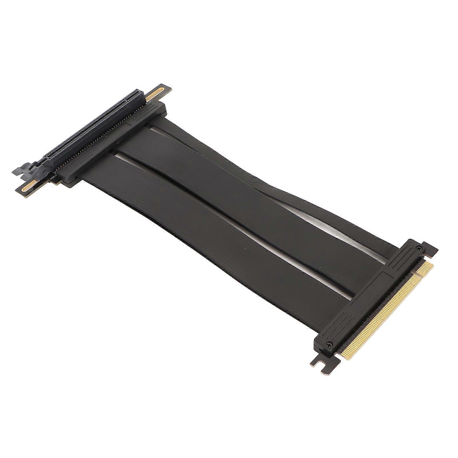 Graphics Card Extension Cable PCIE 4.0 X16 Riser Cable 90 Degree High Speed Flexible Riser Cable for PCIE 3.0