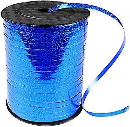QQDD 500 Yards Blue Crimped Curling Ribbon Shiny Metallic Balloon String Roll Gift Wrapping Rib