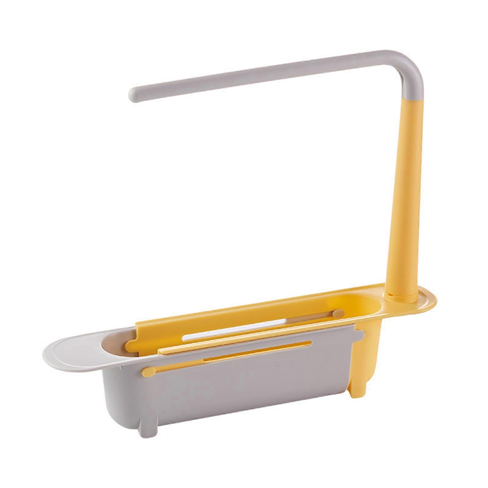 [Ande Online] [Yellow] Scalable kitchen sink drain rack storage rack