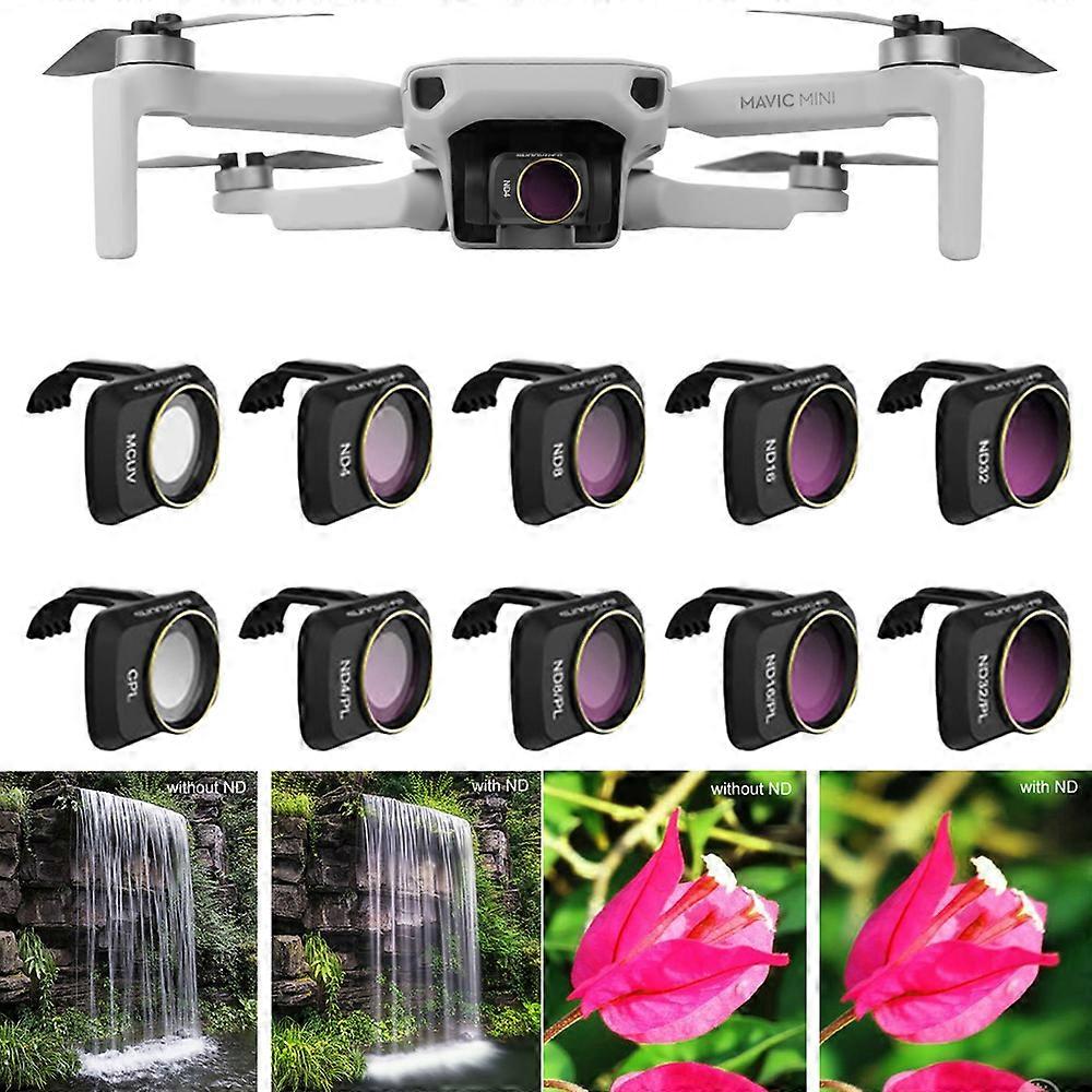 For DJI Mini 2 Drone Camera Gimbal Lens Filter MCUV CPL ND4 8 16 32 Camera Lens Sunhood Protector for DJI Mavic Mini