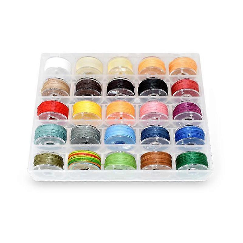 New brothread 25pcs/pack Sortierte Farben 70D/2(60WT) Bobbin Thread Vorgewickelten Spulen Unterfaden Kunststoff Gre A SA156 fr Stickerei und Nhmaschin