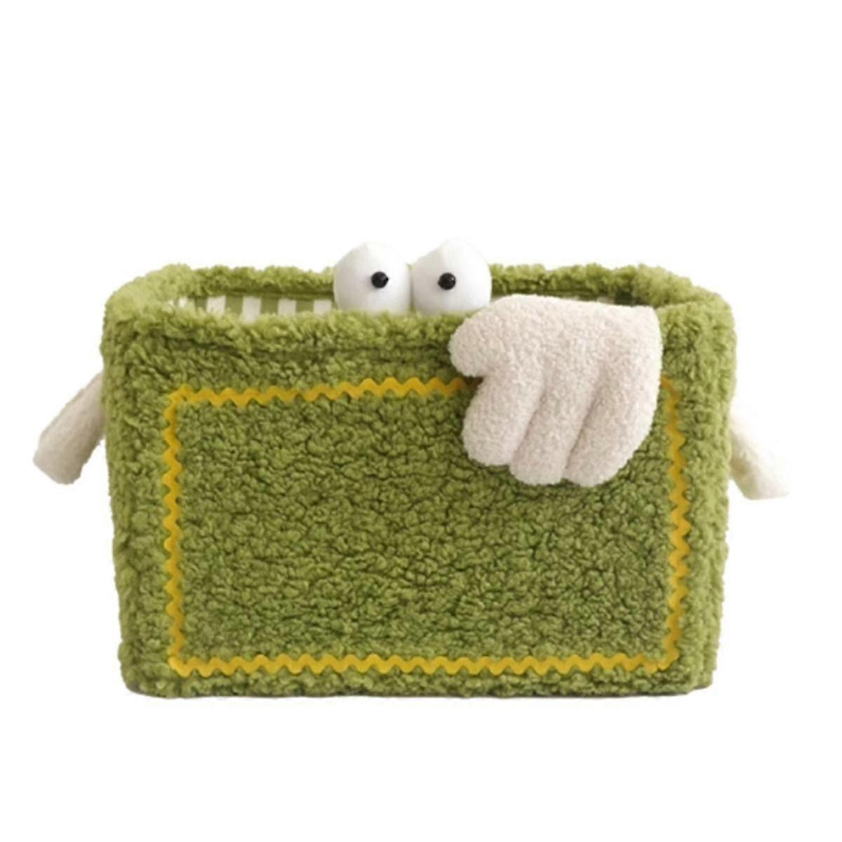 Little Storage Basket Foldable Home Ins Niche Design Storage Toys Snacks Cosmetics Organizing Gift Green