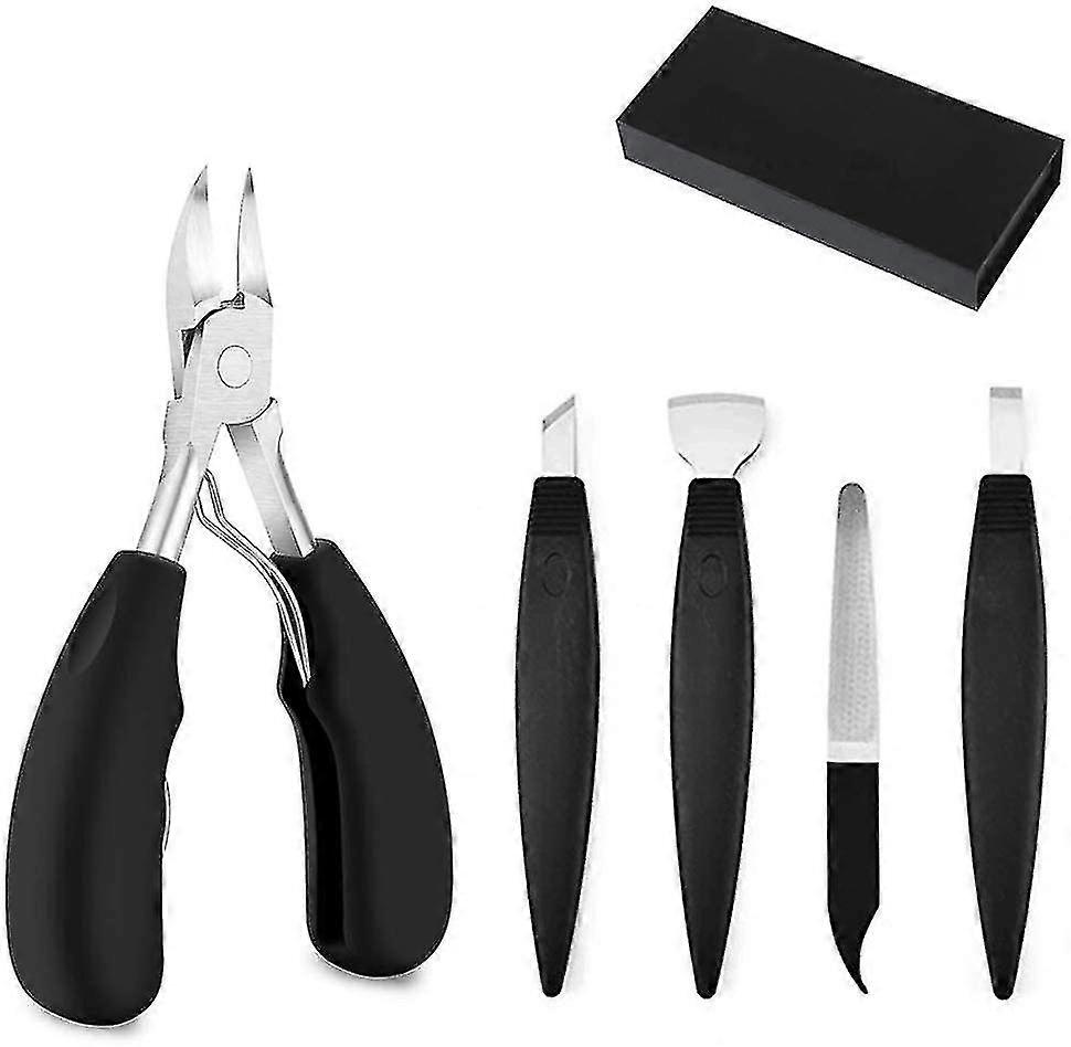Toenail Clippers Pedicure Shavers Set-5 Pcs Cuticle Remover Kit