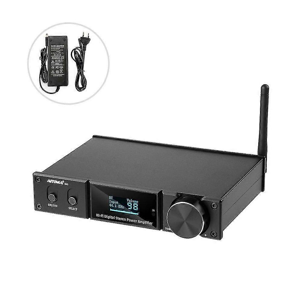 D05 bluetooth 5.0 power amplifier 120wx2 sound amplificador subwoofer amplifier usb dac oled aptx 2.1 home theater