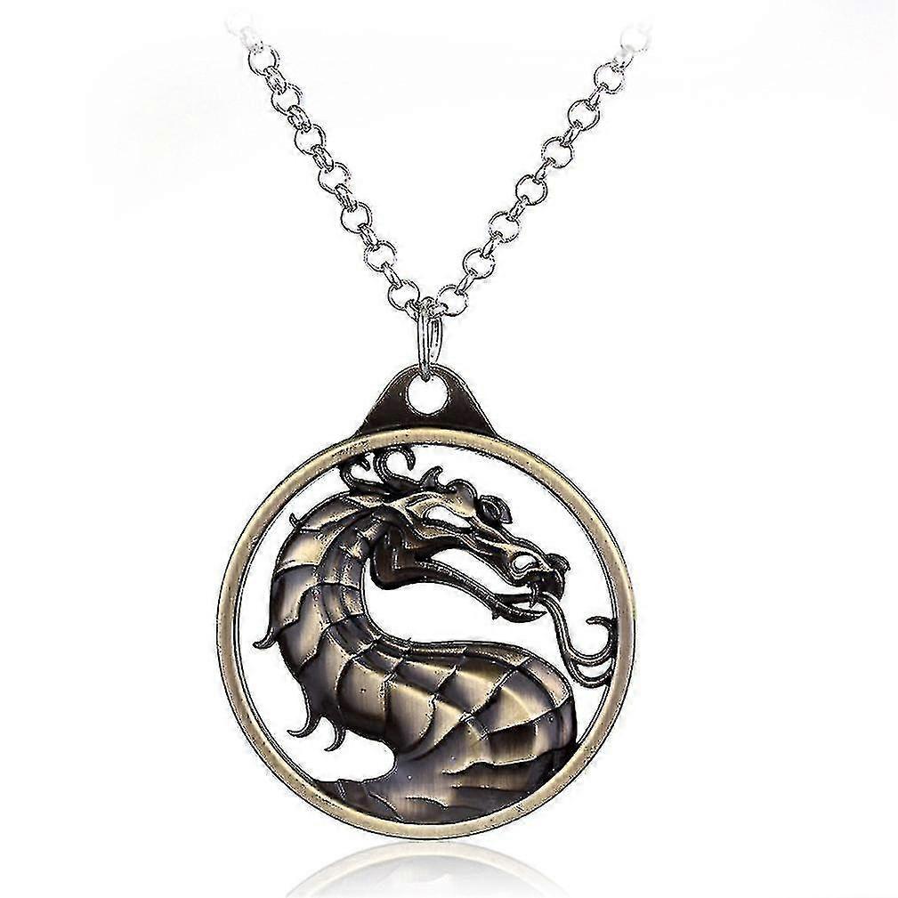 hmwy-mortal kombat collier pendentif double face