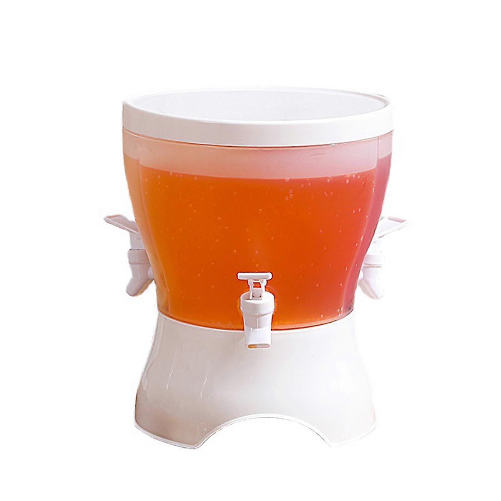 Household Rotating Cold Water Kettle 3-grids With Faucet Ice Water Kettle for Summer Parties