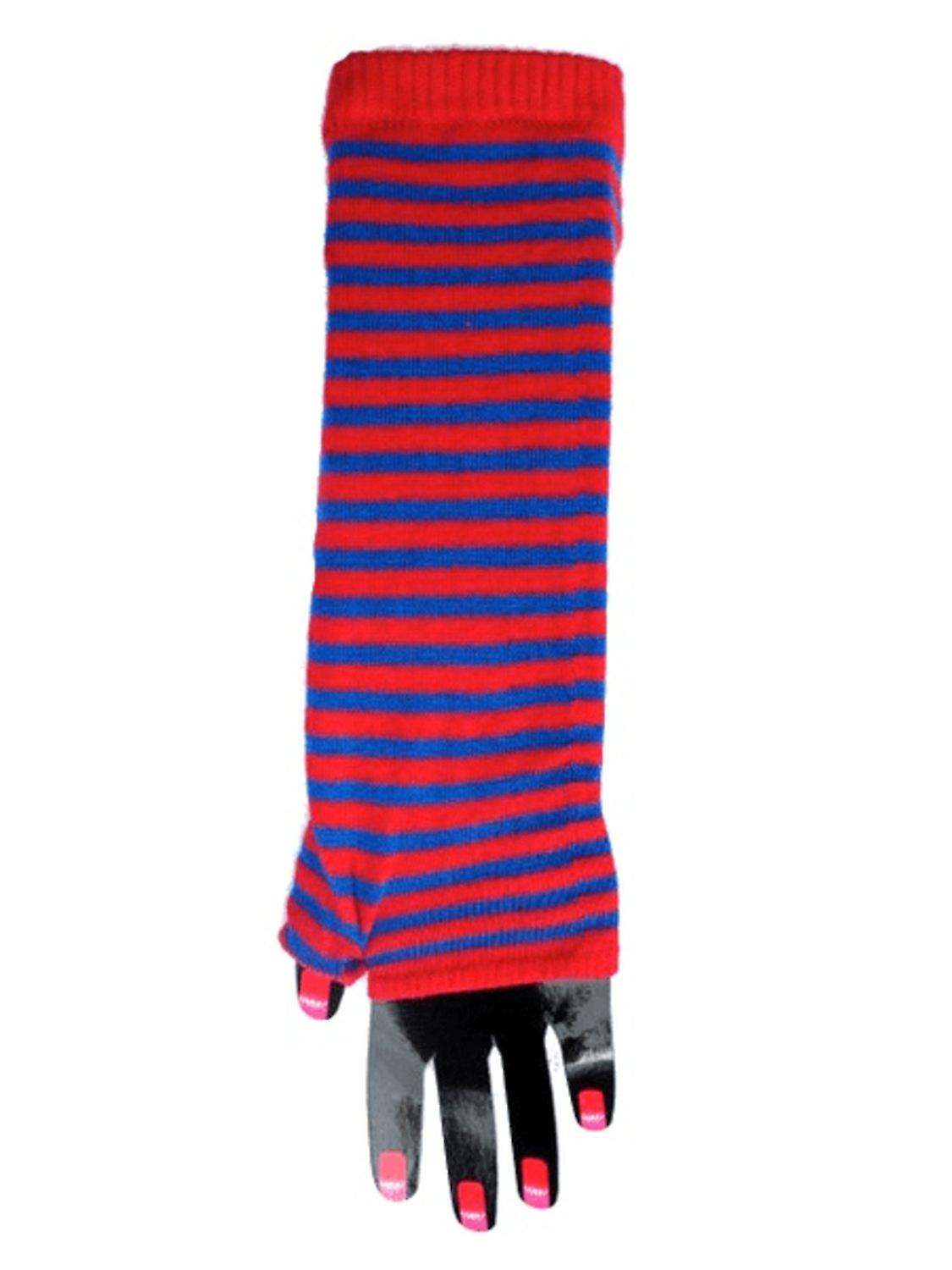 Arm warmer - striped red and blue