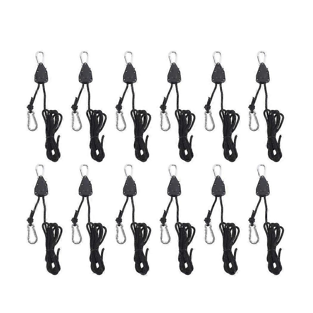 6-pair 1/8 Inch Adjustable Rope Clip Hanger With Reinforced Metal,grow Light Fixture Hanger,6.5-fee