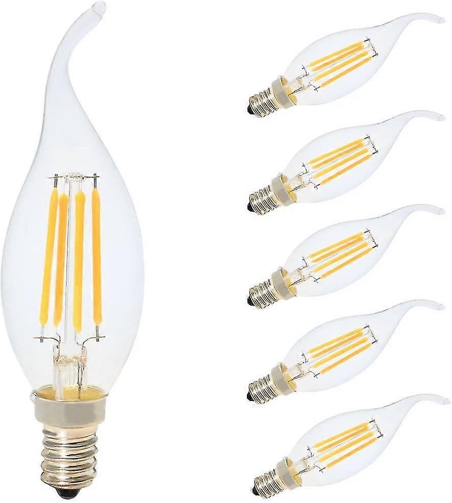 5pcs E14 Filament Led Bulb,candle Bulbs,warm White Screw Light Bulb