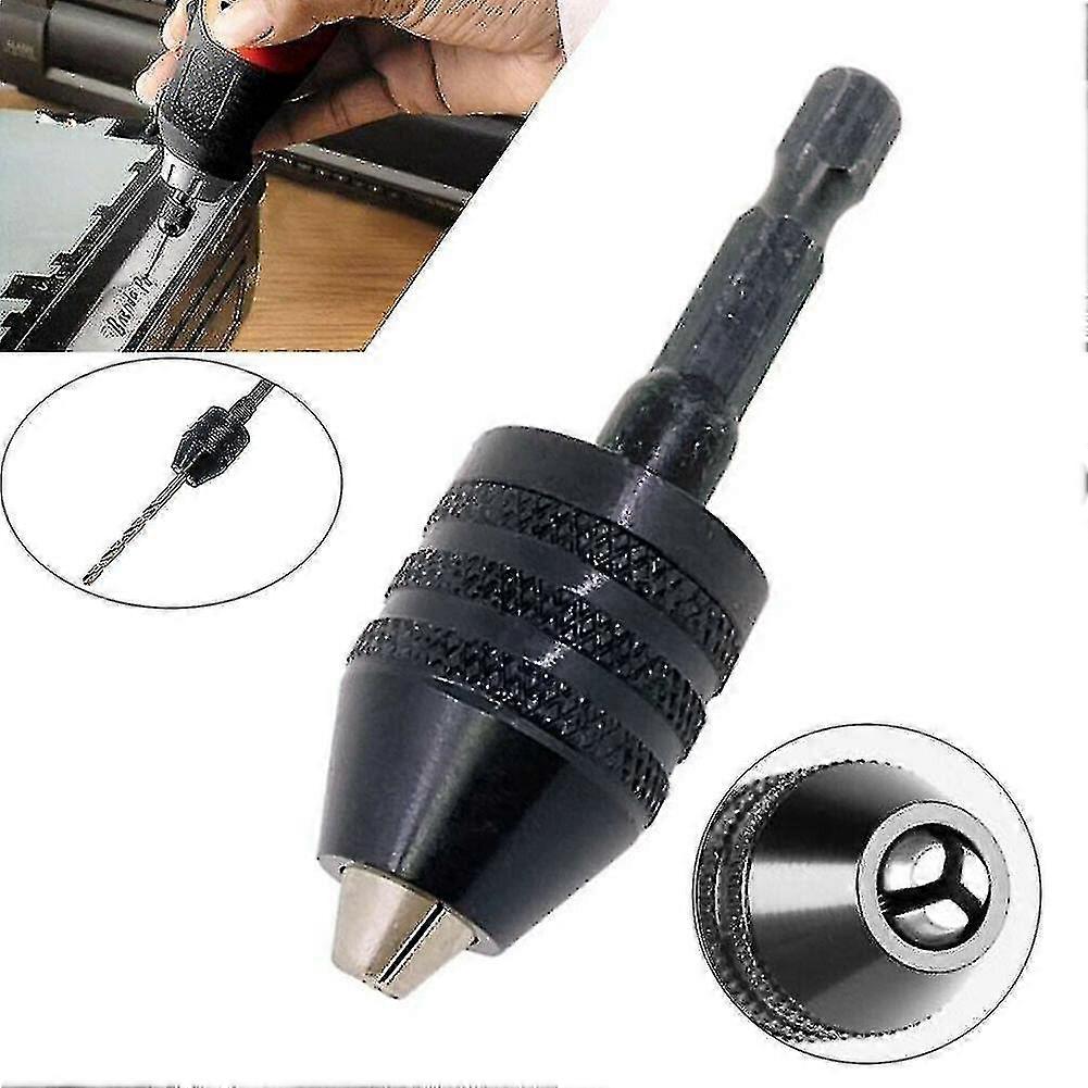 1/4" Keyless Chuck Conversion Hex Shank Adapter Drill Bit Quick Change Driver - Sfygv