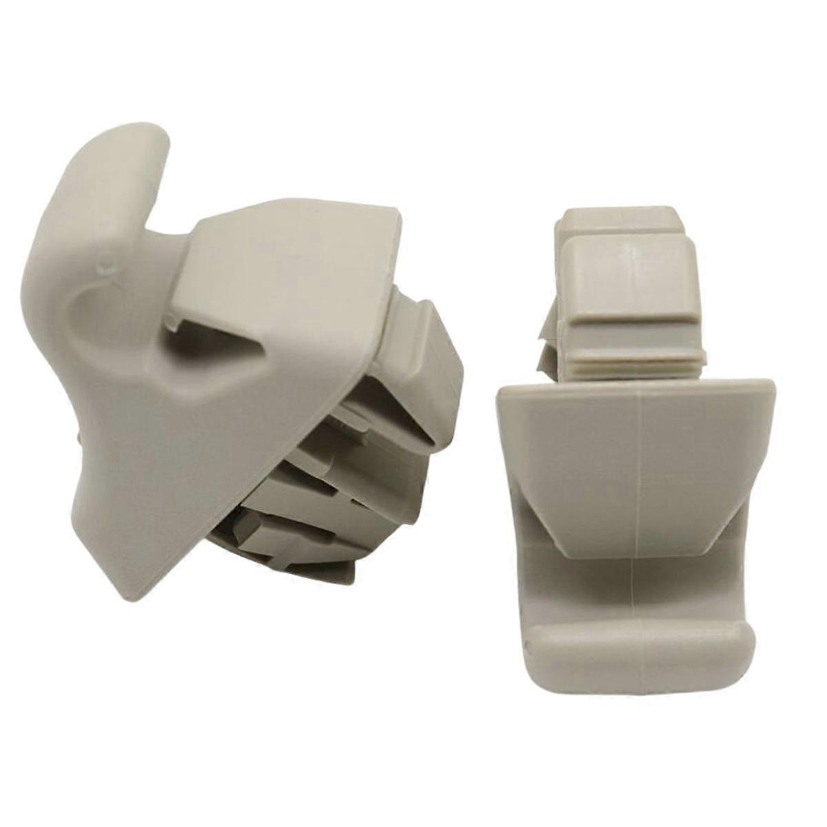 BeisDirect 2Pcs Inner Sun Visor Clip - Replacement Holder Hook For Audi A1 A3 A4 A5 Q3 Q5 S3 S4 S5 TT (Gray)