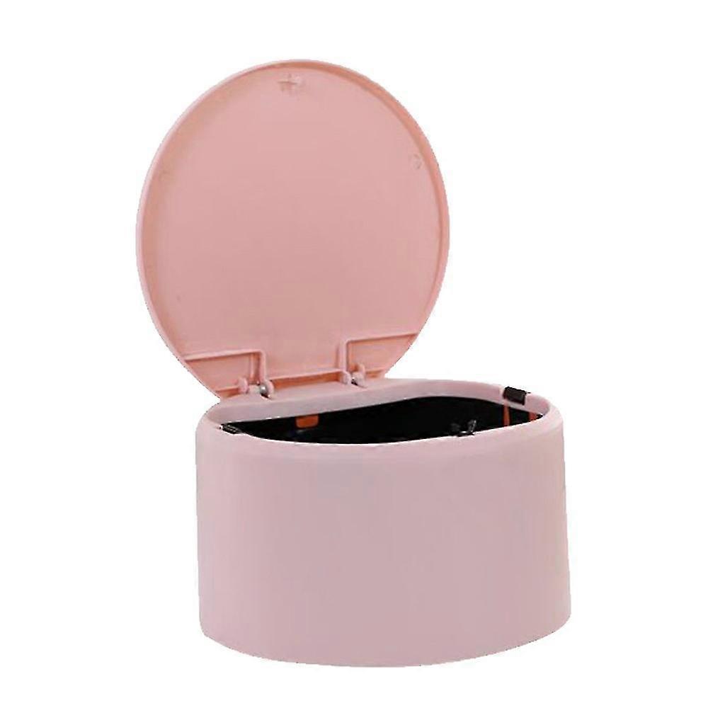 Desktop Push-type Round Trash Can Household Mini Pop-up Trash