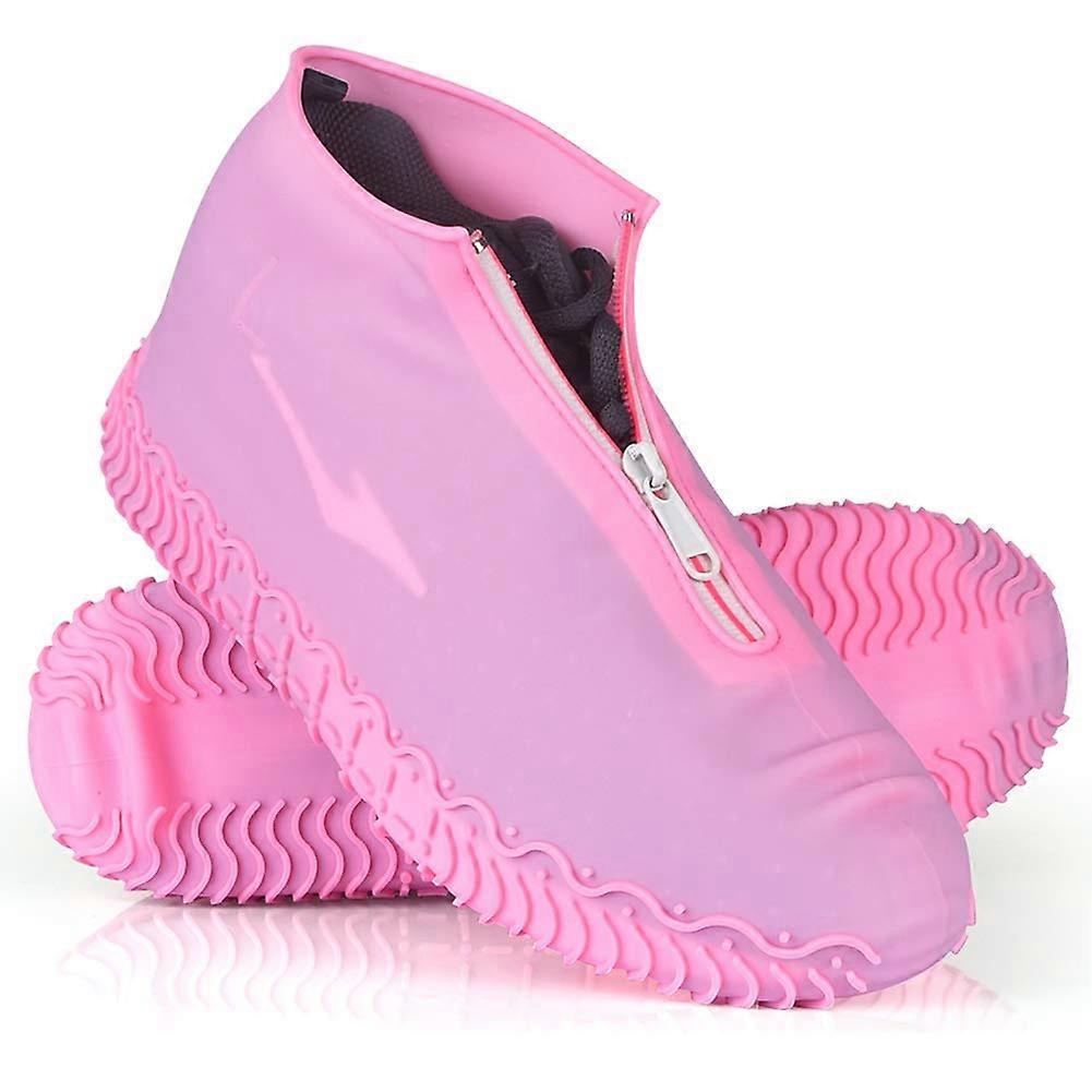 Waterproof Shoe Covers, Reusable Foldable Not-Slip Rain Shoe Covers with Zipper,Shoe Protectors Overshoes Rain Galoshes