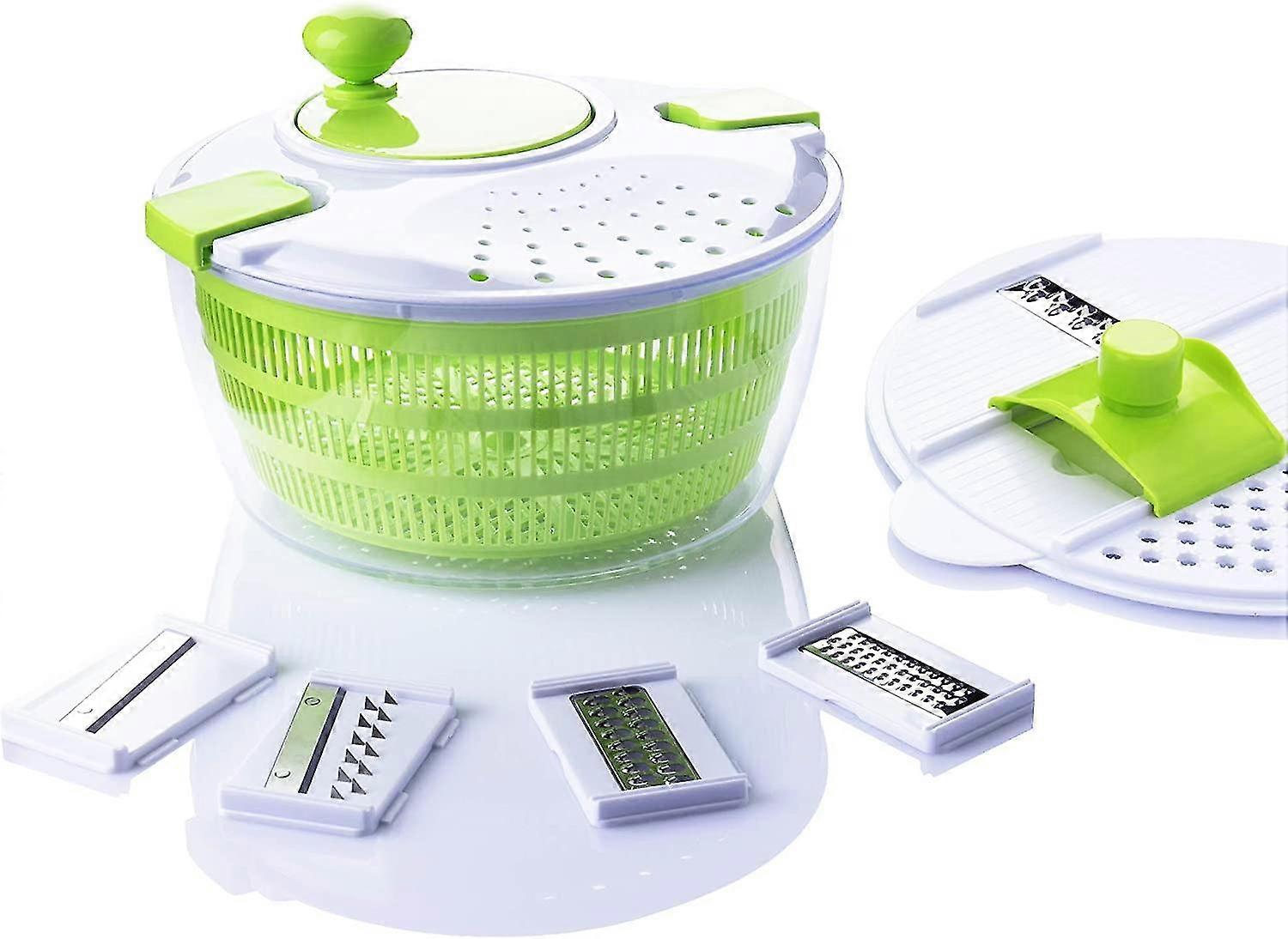 7 In 1 Multifunction Kitchen Gadget Set 4l Salad Spinner Vegetable Dryer Grater Slicer
