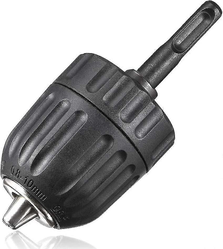 0.8-10mm Capacity Keyless Drill Chuck, Mount 3/8-24unf Quick Change Impact Driver Adapter Converter Conversion Tool