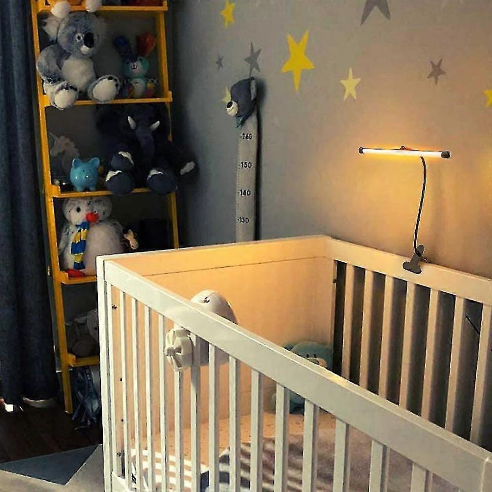 Bed Clamp,7w Led Clip-on Light Dimmable Bedside Light With 3000k-6500k